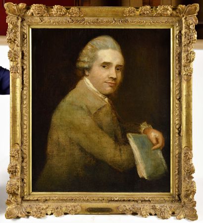 null ÉCOLE ANGLAISE DU XIXE SIECLE, SUIVEUR DE THOMAS GAINSBOROUGH (1727-1788) Portrait...