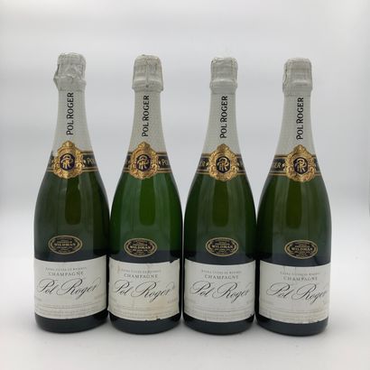 4 bottles Champagne Pol Roger Extra Cuvée...