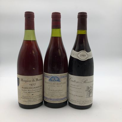 null 3 bouteilles : 1 Mazis-Chambertin 1977 Cuvée Madeleine-Collignon (Hospices de...