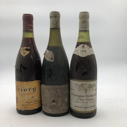 3 bouteilles : 1 Givry Eugène Péron, 1 Bourgogne...