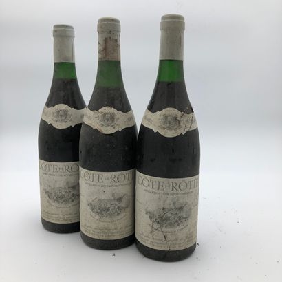 null 3 bouteilles Côte-Rotie 1984 Le plus ancien vignoble de France 

(N. 1 à 2cm,...