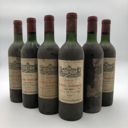 null 6 bouteilles Château la Rose Maréchale 1964 Haut-Médoc 

(N. he, E. ta, tm,...