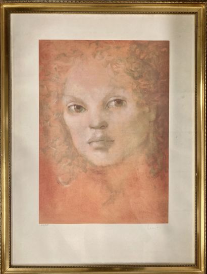 LEONOR FINI, Portrait de Jeune Fille 
Lithographie...