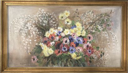 null HENRIETTE FOUROT (1913 - 2013)

Pastel sur papier, marguerites et anémones signé...