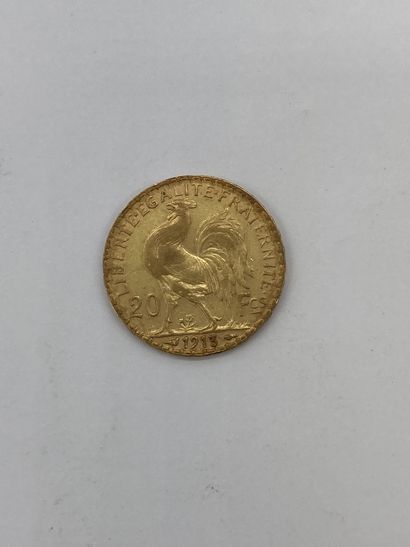 null 1 PIECE de 20 francs en or au profil de Marianne, 1913

PN : 6.45 gr