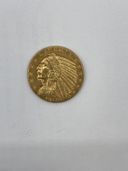 null 1 PIECE de 5 dollars en or au profil d'un Sioux, 1910

PN : 8.36 gr