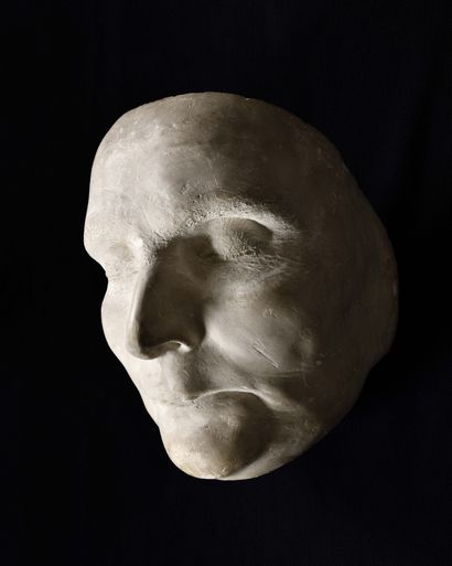 null 
MORTUARY MASK, MODEL CALLED "RUSI" In plaster, marked on the back with a pencil...