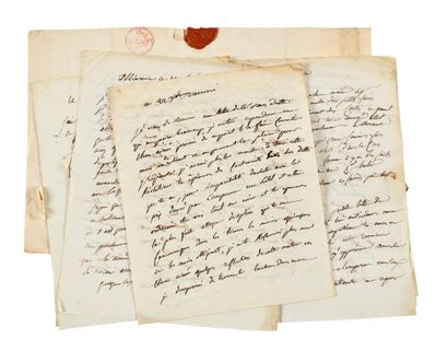 DAVOUT (Louis-Nicolas). Correspondance de 7 lettres (6 autographes signées, une...