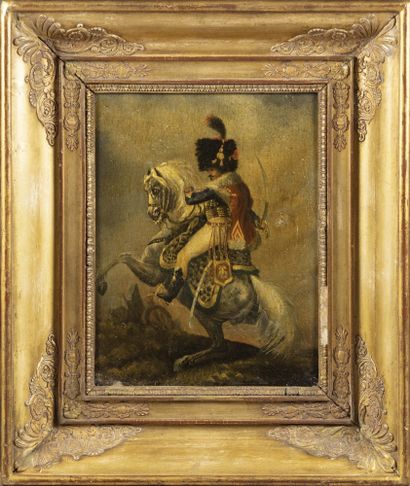 null THEODORE GERICAULT (AFTER) Officer of the imperial guard horsemen charging....