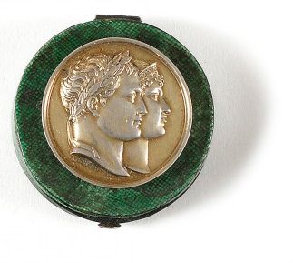 null WEDDING MEDAL. Napoleon Emperor and King, Marie-Louise Empress. Round medal...