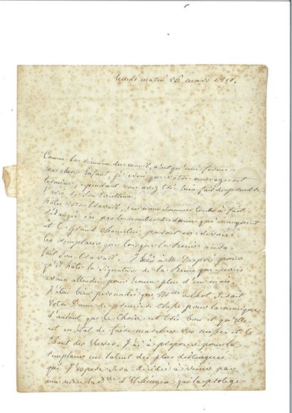 null . CAMPAN (Jeanne Louise Henriette Genest, known as Madame). Autograph letter...