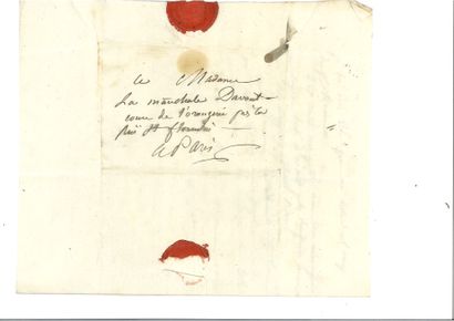  DAVOUT (Louis-Nicolas). Lettre autographe signée à son épouse Aimée Leclerc. TILSIT...