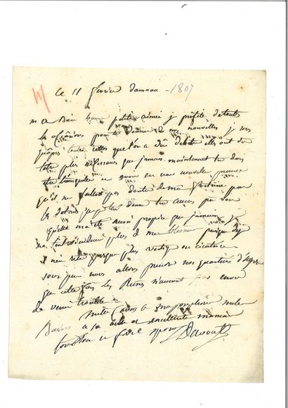 DAVOUT (Louis-Nicolas). Autograph letter...