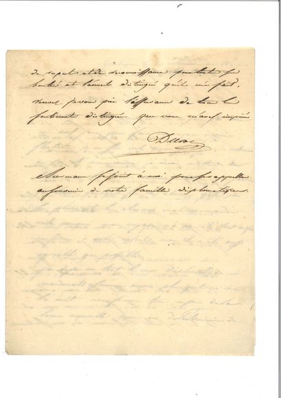 null DUROC (Géraud Christophe Michel). Autograph letter signed [probably to the French...