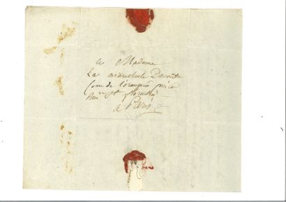  . DAVOUT (Louis-Nicolas). Lettre autographe signée de son nom et de son paraphe,...