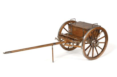  MODEL OF ARTILLERY TRAIN INCLUDING: -Two winch carts, spoked wheels, iron fittings....