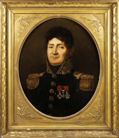 null ECOLE FRANÇAISE DU XIXE SIECLE Portrait de Joseph de Monteil en uniforme de...