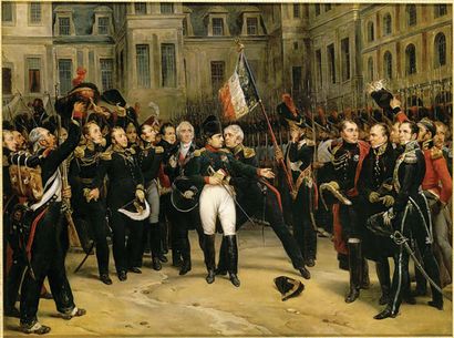 null HORACE VERNET (1789-1863) Les adieux de Napoléon à la Garde impériale à Fontainebleau,...
