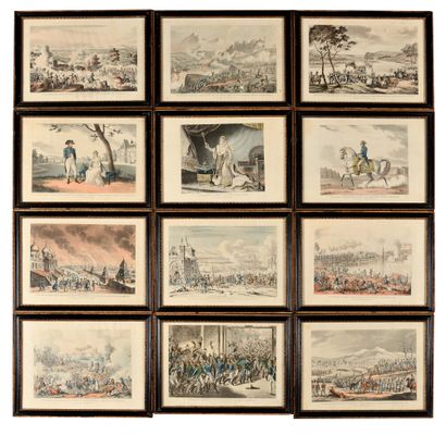 null CRUIKSHANK, AFTER "The battles of the Napoleonic epic". Important suite of 24...