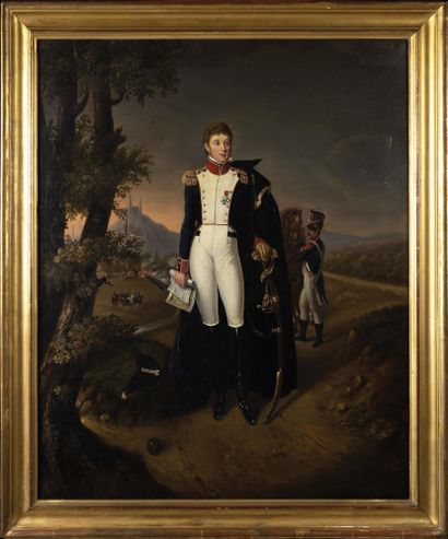  G.A.M. ÉCOLE FRANÇAISE DE LA FIN DU XIXE SIECLE. « Portrait du Colonel von Landten,...