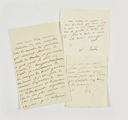 null TALLEYRAND-PÉRIGORD (Charles-Maurice de). 3 lettres autographes signées à la...