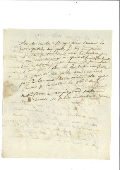 null . DAVOUT (Louis-Nicolas). Autograph letter signed with his name and initials,...