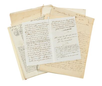 null [NAPOLEON I]. - Set of 21 letters and pieces, 8 of which are from Joseph Bonaparte....