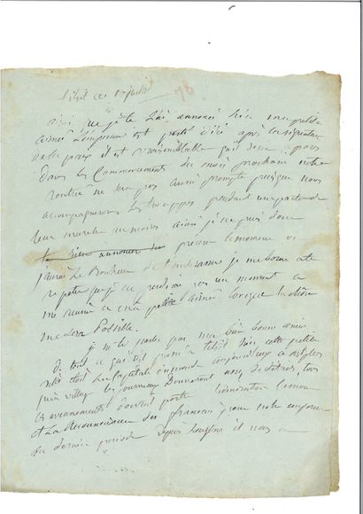  DAVOUT (Louis-Nicolas). Autograph letter signed to his wife Aimée Leclerc. TILSIT...