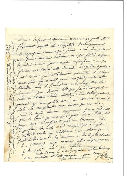  . DAVOUT (Louis-Nicolas). Lettre autographe signée à son épouse Aimée Leclerc. Liebemühl...