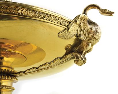 null PRINCE EUGENE DE BEAUHARNAIS Covered gilt bowl with the figure of Eugène de...