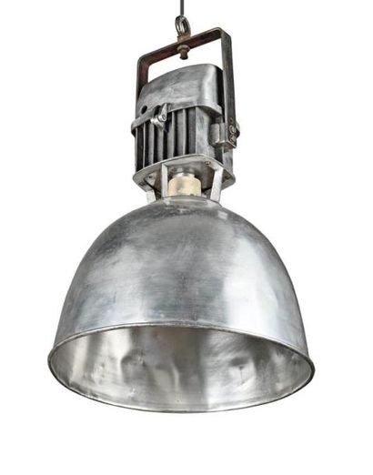 null Lampe plafonnier en acier et aluminium alimentée en électricité avec réducteur...