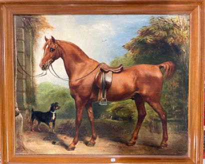 null Attribué à Henry CALVERT (1798-1869)

Le cheval et le chien 

Huile sur toile...