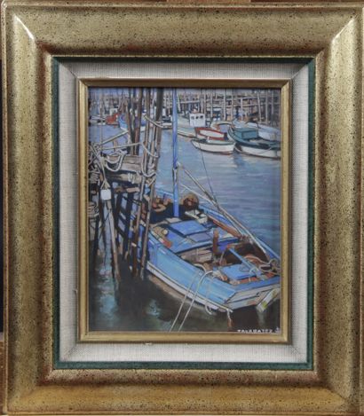 null Jean-Paul TOURBATEZ (1942).

"Trawler in the harbor". 

Watercolor, signed lower...
