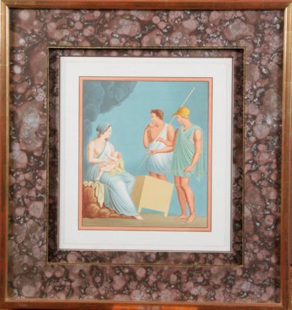 null SET OF FOUR LITHOGRAPHS in colors 

"Scene of the antique"

Nice frame

H :...