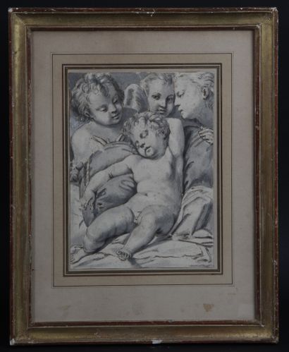 null Italian school of the 18th century 

Sleeping child with three putti

Pen and...