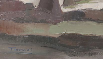 null Jacques FRANCKI (1920-1987)

Ploumeour-Trez

Oil on canvas 

Signed lower right...