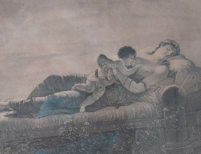 null 
SUITE DE QUATRE GRAVURES , "Histoire de l'amour", 30 x 36 cm 

(rousseurs)...