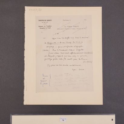 null GAULLE (Charles de). Lettre autographe signée au général François Ingold. Colombey-Les-Deux-Églises...