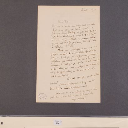 FLAUBERT (Gustave). Lettre autographe signée...