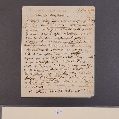 null BAUDELAIRE (Charles). Lettre autographe signée « Ch. Baudelaire » à Arsène Houssaye....