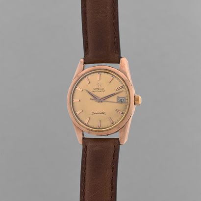 null OMEGA 

Seamaster 14701.

Circa: 1960.

Gold plated wristwatch. Round case....
