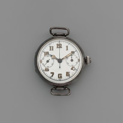 null CHRONOGRAPHY

Circa: 1900.

Single push-button chronograph in silver. Round...
