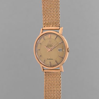 null OMEGA

Constelation.

Ref: 1683004.

Circa: 1960.

Pink gold bracelet watch...