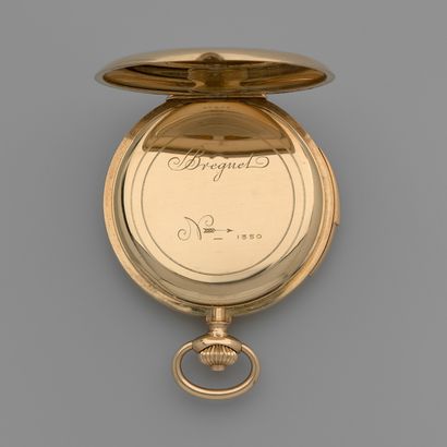null BREGUET

Soap box with minute repetition.

Circa: 1910.

Pocket watch in yellow...