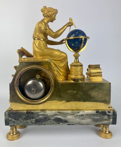 null 
HANGER in green marble and chased and gilded bronze, symbolizing the Study;...