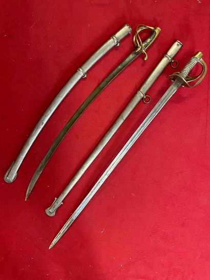 null 
TWO SABRES and their steel sheaths.









L : 105 cm and 117 cm
