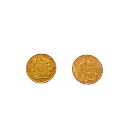 null FRANCE

2 pieces 20 francs gold

Weight : 12.8 g