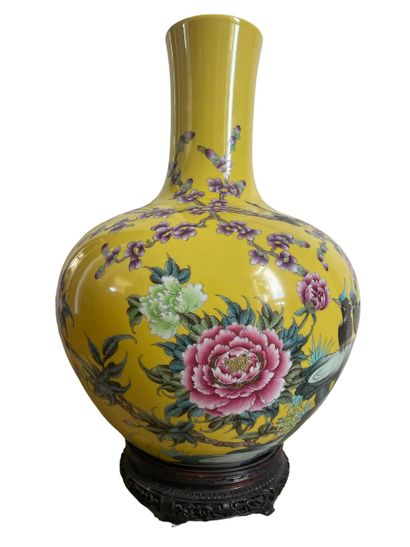 null CHINA

Tianqiuping shape vase in polychrome porcelain with enamelled decoration...