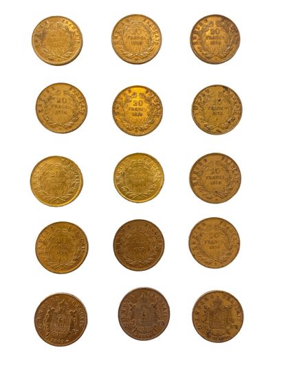 null FRANCE

15 pieces of 20 francs gold

Weight : 96.3 gr.