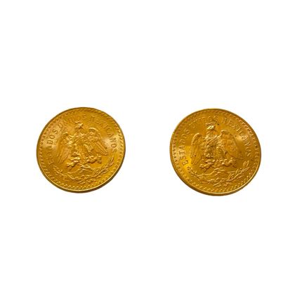 null MEXICO

2 pieces 50 pesos gold

Weight : 83.3 g